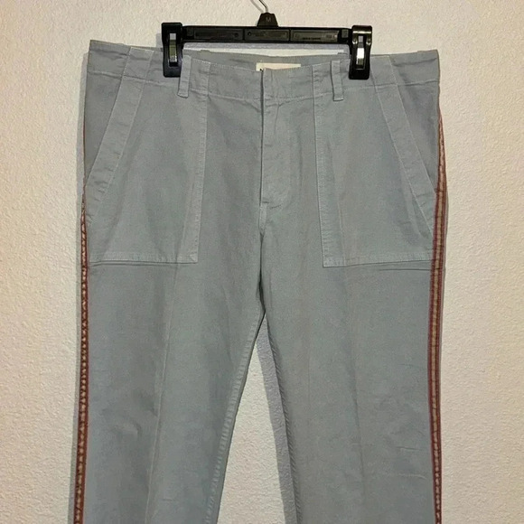 NILI LOTAN Jenna Straight Leg with Tape Mid Rise Cropped Pant - Picture 3 of 7